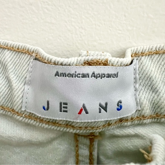 Vintage 80s American Apparel 🇺🇸 high waisted denim short sz 26 light wash - Picture 3 of 16
